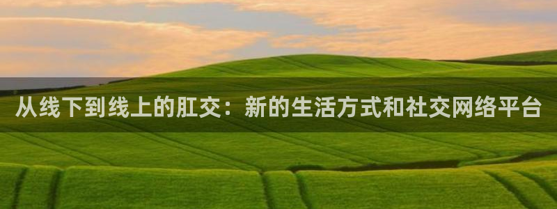 動漫倫理影院：從線下到線上的肛交：新的生活方式和社交網絡平臺